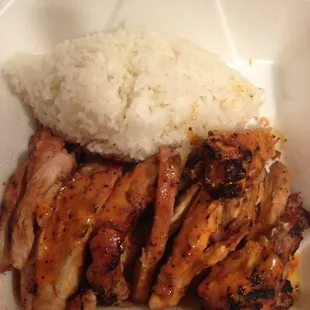 Special spicy chicken teriyaki to-go from KB Teriyaki Grill.