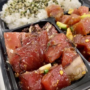 Close up of the fresh poke