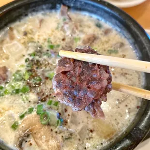 Piece of delicious blood sausage  IG: @bettyeatsthecity