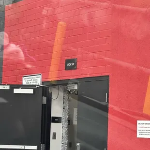 Pick up door area in the back