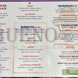 Updated menu 4/11/22