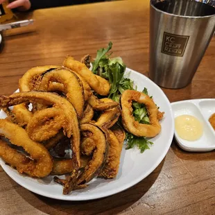 Calamari texture was not too chewy and soft! Dipping sauce was delicious