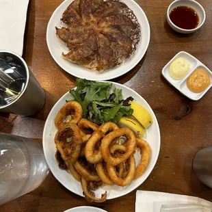 Calamari and dumplings