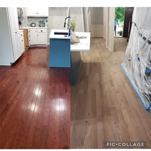 Before &amp; After Hardwood Refinishing!