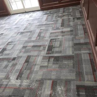 Commercial Carpet Tile Job!