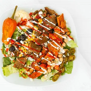 #12 Combo Salad (Beef &amp; Chicken)