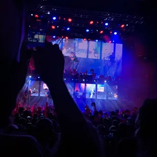 a crowd at a concert