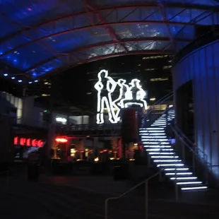 a staircase leading up to a building