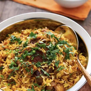 Chicken brayani every Saturday 11.AM 
Veggies somosas and meat somosas
Every day