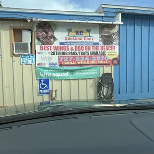 a sign on the side of a building