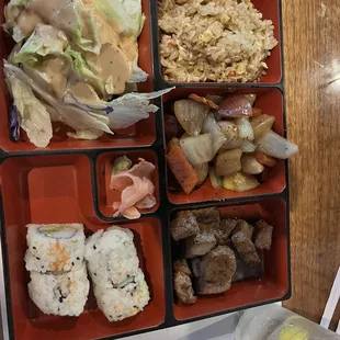 Steak box with fried rice