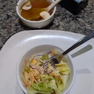 Soup and salad