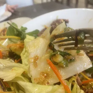 Mint beef salad see that lettuce?