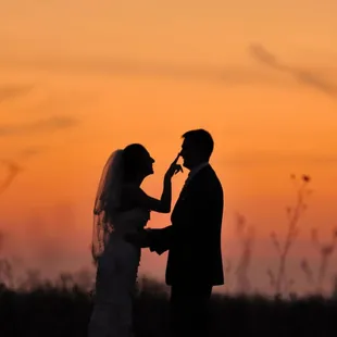 Our beautiful sunset wedding!