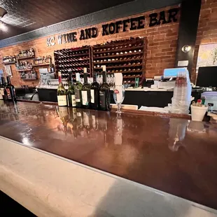 the bar counter