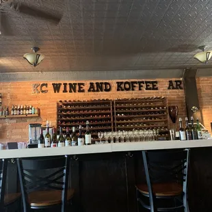 a row of bar stools