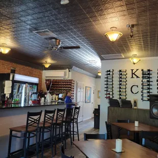 Bar and seating area.