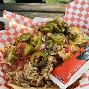 Pulled pork nachos from 1 of the food trucks
