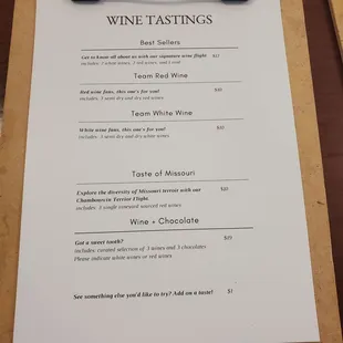 tasting menu