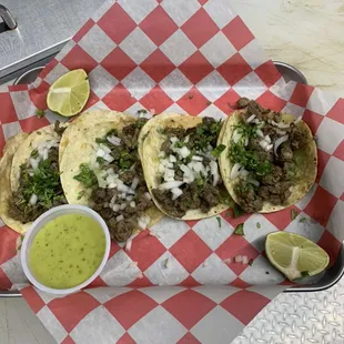 Street tacos Angus Beef Fajita!