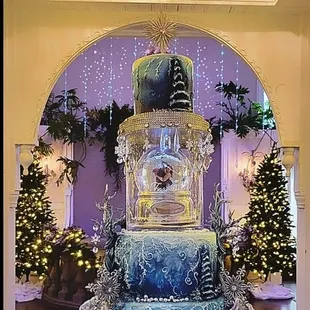 Buttercream Winter Wonderland cake