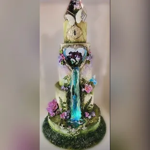 Enchanted Garden Buttercream Wedding Cake