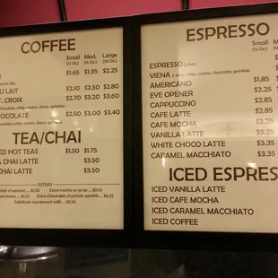 prices and prices of coffee