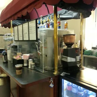 a coffee machine on a counter