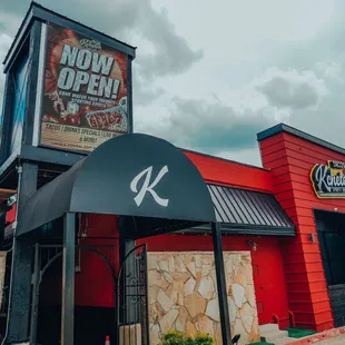 the front of the restaurant