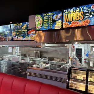 The open kitchen so cool to watch the food being made