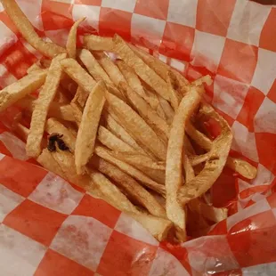 French fries were EXTREMELY greasy with no flavor.