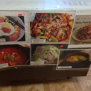 a variety of food items