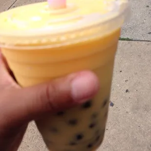 C1 Bakery fresh mango bubble tea