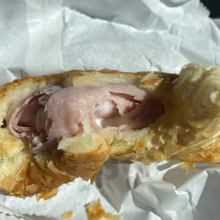 Inside the Ham &amp; Cheese Croissant