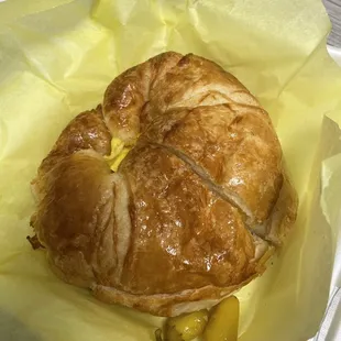 Egg and cheese croissant