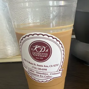 Vietnamese iced  coffee Delicious