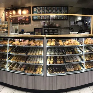 a display of donuts