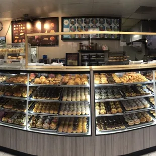 a display of a variety of donuts