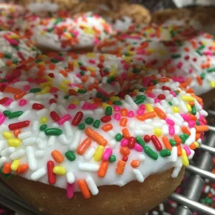 Cake with rainbow sprinkles