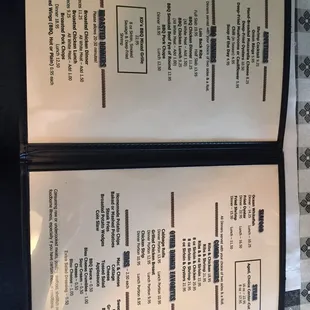 the menu