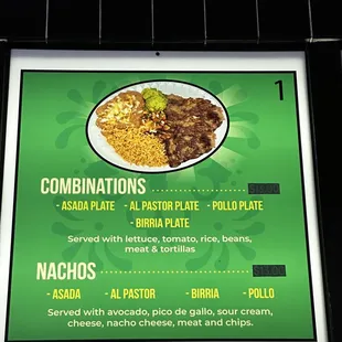 a menu for a mexican restaurant