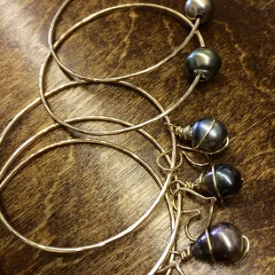 Wrapped Tahitian Pearls
