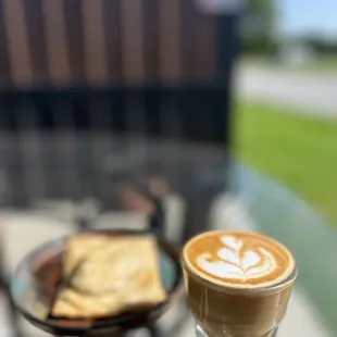 Savory poptart and cortado
