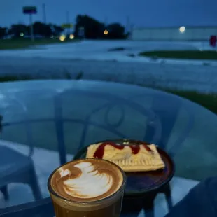 Cortado and savory poptart