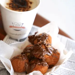 Nutella beignets &amp; Nescafé available now at the Ramadan suhoor festival.
