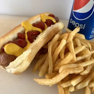 Beef hot dog combo