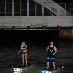 Night paddle boarding - Hawaii