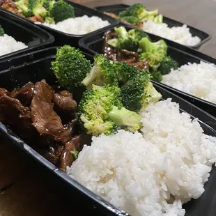 Stir fried beef meal prep
