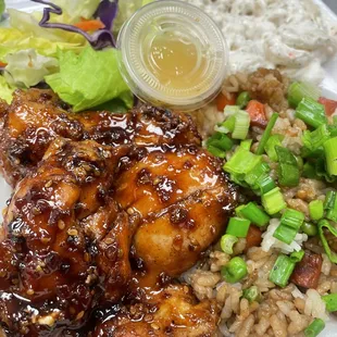 Teriyaki chicken, fried rice