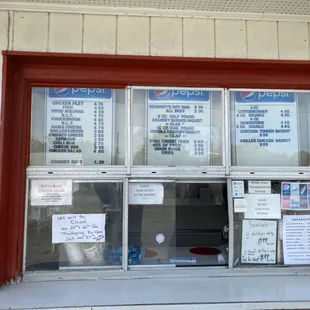 Non-descript menu harkens back to earlier times.